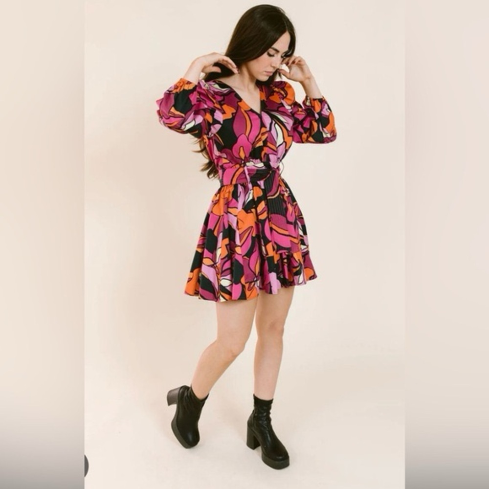 LaRoque patterned mini dress